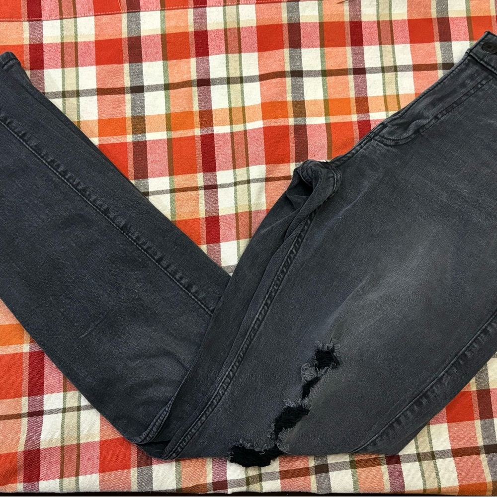 Hollister Dark Gray Distressed Skinny Jeans